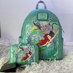 Loungefly Disney The Little Mermaid Glitter Portrait Mini Backpack